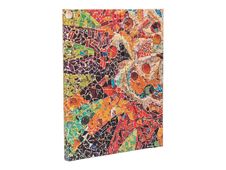 PAPERBLANKS GAUDI'S MOSAICS - Carnet couverture rigide - ultra 180 x 230 mm - 144 pages unies ivoire - Le Soleil de Gaudi orange