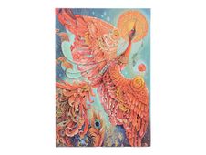 Paperblanks Birds of Happiness - Journal - reliure piquée - midi - 120 x 180 mm - 144 pages - uni - oiseau de feu - rouge