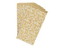 Clairefontaine Kraft - Pochette cadeau - 12 cm x 24 cm x 4.5 cm - wave - blanc, or - pack de 50