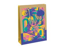 Clairefontaine Liwa - Sac cadeau grand 26,5 x 14 x 33 cm - indéchirable - oasis - multicolore
