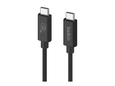 Belkin - Câble USB - 24 pin USB-C (M) pour 24 pin USB-C (M) - USB 2.0 / USB 3.0 / USB 3.2 / USB 4.0 /Thunderbolt 3 / Thunderbolt 4 - 2 m - Alimentation USB (240 W), prise en charge UHD 4K60Hz - noir