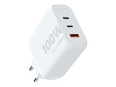 Xtorm XEC100 - Adaptateur secteur - GaN2 Ultra - 100W - 3 connecteurs de sortie (USB, 2 x USB-C)