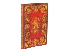 Paperblanks Flexis Fiammetta - Cahier de notes - 120 x 175 mm - 88 feuilles / 176 pages - papier ivoire - uni - couverture rouge