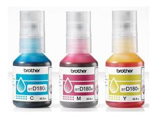 Brother BTD180- Pack de 3 - jaune, cyan, magenta - original - recharge d'encre