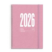 Agenda anual espiral Plus DP Recycled Rosa 2026 - Català