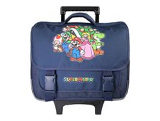 Bagtrotter Super Mario - Cartable à roulettes - 2 compartiments, 38 cm - marine