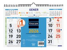 Calendari Color de paret números grans 2026 - Català