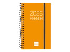 Agenda anual espiral Basics Opaque E3 SVH 2026 Taronja - Català