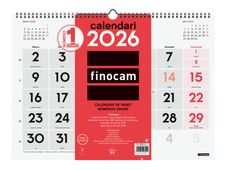 Calendari Neutre L de paret números grans 2026 - Català