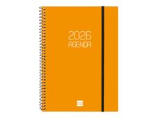 Agenda anual espiral Basics Opaque E10 SVH 2026 Taronja - Català