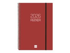 Agenda anual espiral Basics Opaque E10 SVH 2026 Bordeus - Català