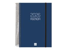 Agenda anual Basics Opaque E10 1DP 2026 Blau - Català