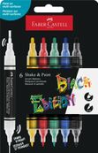 Black Edition Shake & Paint Acrylic Markers Classic x 6