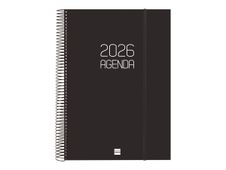 Agenda anual Basics Opaque E40 1DP 2026 Negre - Català