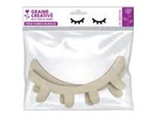 Graine Creative - Forme à décorer - yeux fermés - 2 pièces - bois