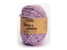 Graine Creative - Fil à tricoter en coton - 55 m - mauve