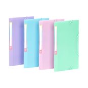 Chemise à élastique 3 rabats 12 x 23,5 cm - RAINBOW PASTEL - Viquel