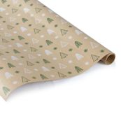 Rollo papel regalo Kraft reciclado Navidad 0.70x2M - Surtido