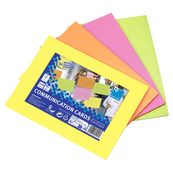 Global Notes - Pack de 4 Blocs - Communication Cards - 50 feuilles - 200 x 150 mm - couleurs assorties