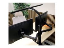 Unilux Lampe Strata + support double écran - noir