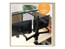 Unilux Lampe Elite + support double écran - noir