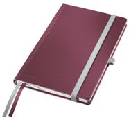 Cuaderno de tapas duras Leitz A5 80 hojas cuadrícula - Granate
