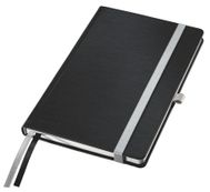 Cuaderno de tapas duras Leitz A5 80 hojas cuadrícula - Negro satinado