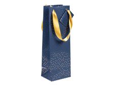 Clairefontaine - Sac cadeau - bouteille - étoiles - bleu