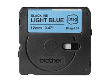 Brother BTAG-L31 - Noir sur bleu clair - Rouleau (1,2 cm x 4 m)