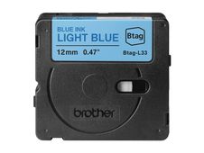 Brother BTAG-L33 - Bleu sur bleu clair - Rouleau (1,2 cm x 4 m)