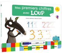 Livre-ardoise - Mes premiers chiffres avec loup