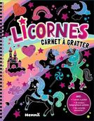 Hemma - Carnet à gratter - Licornes - 1 carnet à gratter + 25 stickers holographiques pailletés