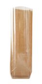 Sac à fond rigide – Dos jute naturelle – Face transparente – 100×220 mm