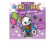 Je colorie sans déborder - Au parc -  Avec gros contours en relief! - livre à colorier - 2 / 4 ans 
