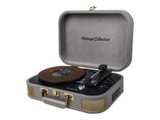 Muse Vintage Collection MT-201 BTG - Platine vinyle portable - 3 vitesses - bluetooth, USB - 10 W - gris