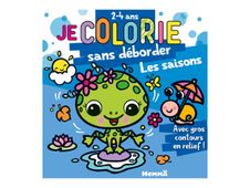 Je colorie sans déborder - Les saisons (Grenouille et escargot) - livre à colorier