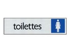 Pickup - Plaque de signalisation - 165 x 44 mm - toilettes pour femmes