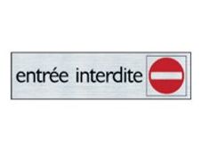 Pickup - Plaque de signalisation - 165 x 44 mm - entrée interdite