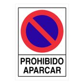 Señal de pvc 1mm "prohibido aparcar"
