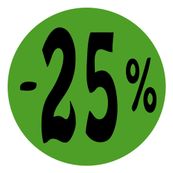 Cartel cartulina "-25%"