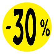 Cartel cartulina "-30%"