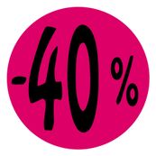 Cartel cartulina "-40%"