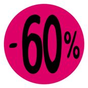 Cartel cartulina "-60%"