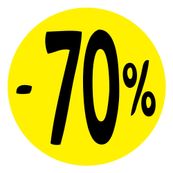 Cartel cartulina "-70%"