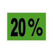 Cartel cartulina "-20%"