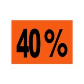 Cartel cartulina "-40%"