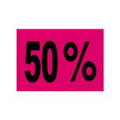 Cartel cartulina "-50%"