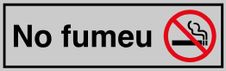 Placa aluminio adhesiva "no fumeu"