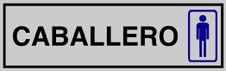 Placa aluminio adhesiva "caballero"