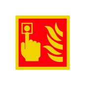 Señal fotoluminiscente pvc 1mm "pulsador alarma"